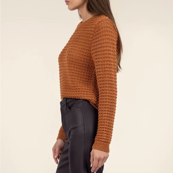 KUT From The Cloth Cosmo Crochet Sweater Cinnamon Size XL - Picture 6 of 15